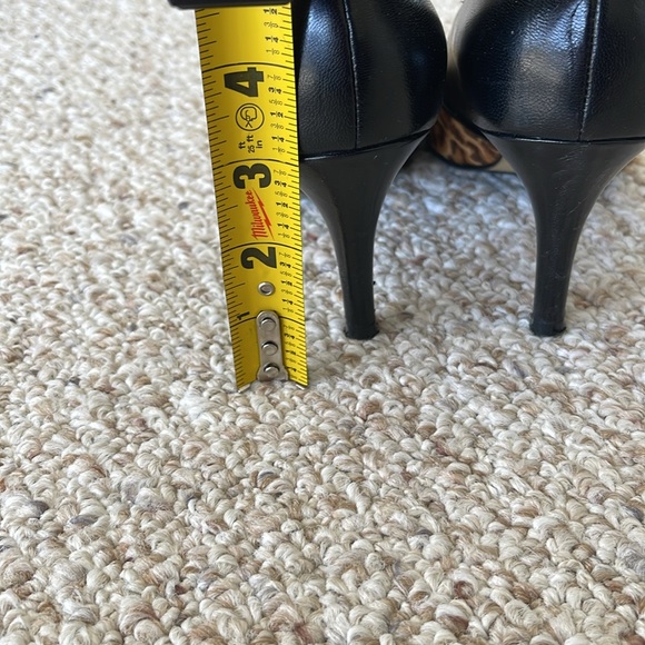 Cole Haan Leopard Print and Black Heels - Picture 7 of 9